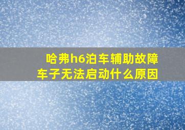 哈弗h6泊车辅助故障车子无法启动什么原因