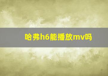 哈弗h6能播放mv吗