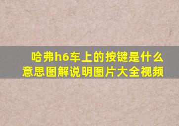 哈弗h6车上的按键是什么意思图解说明图片大全视频