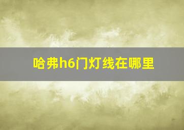 哈弗h6门灯线在哪里