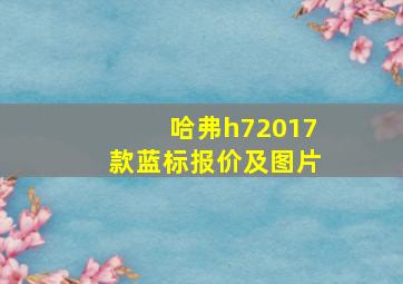 哈弗h72017款蓝标报价及图片