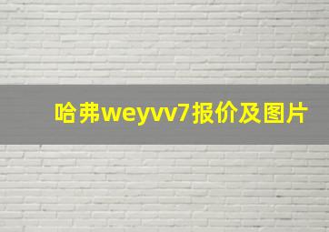 哈弗weyvv7报价及图片