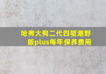 哈弗大狗二代四驱潮野版plus每年保养费用