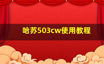 哈苏503cw使用教程