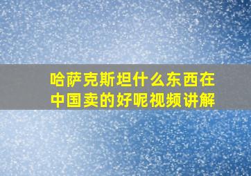 哈萨克斯坦什么东西在中国卖的好呢视频讲解