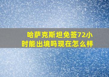 哈萨克斯坦免签72小时能出境吗现在怎么样