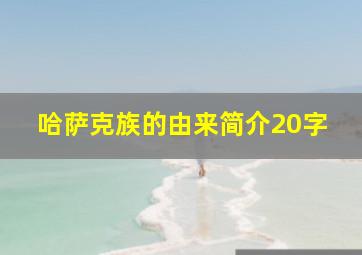 哈萨克族的由来简介20字