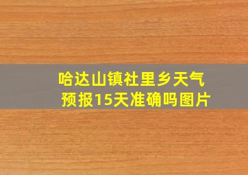 哈达山镇社里乡天气预报15天准确吗图片