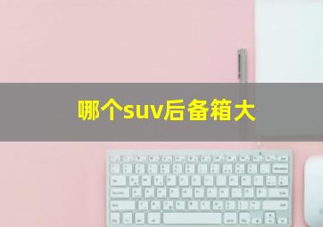 哪个suv后备箱大