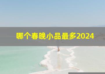 哪个春晚小品最多2024