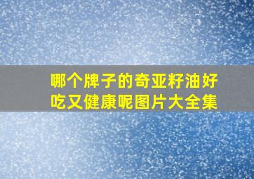 哪个牌子的奇亚籽油好吃又健康呢图片大全集