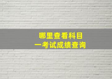 哪里查看科目一考试成绩查询