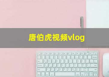 唐伯虎视频vlog