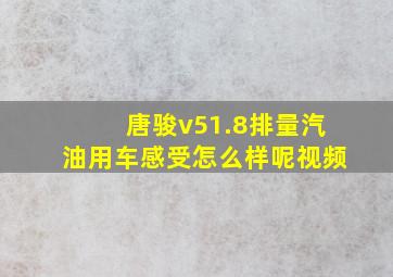 唐骏v51.8排量汽油用车感受怎么样呢视频