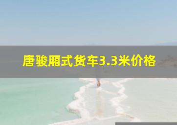 唐骏厢式货车3.3米价格