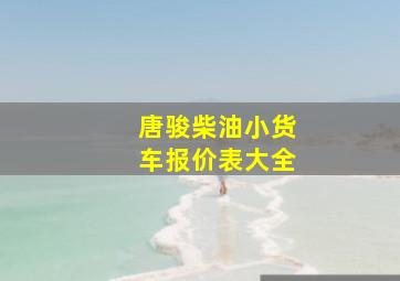 唐骏柴油小货车报价表大全