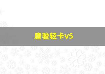 唐骏轻卡v5