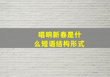 唱响新春是什么短语结构形式