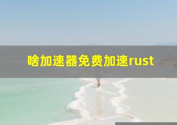 啥加速器免费加速rust