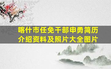 喀什市任免干部申勇简历介绍资料及照片大全图片