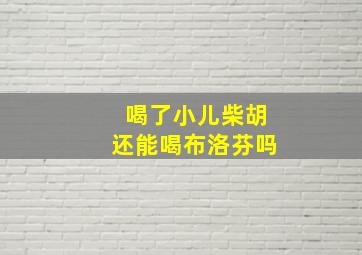 喝了小儿柴胡还能喝布洛芬吗