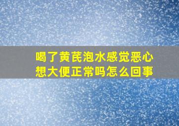 喝了黄芪泡水感觉恶心想大便正常吗怎么回事