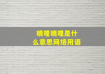 嘀哩嘀哩是什么意思网络用语