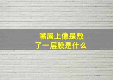 嘴唇上像是敷了一层膜是什么