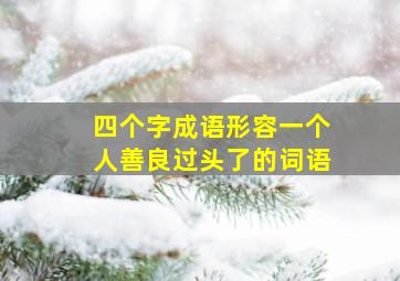 四个字成语形容一个人善良过头了的词语