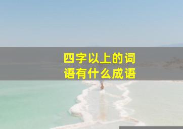 四字以上的词语有什么成语