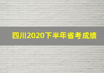 四川2020下半年省考成绩