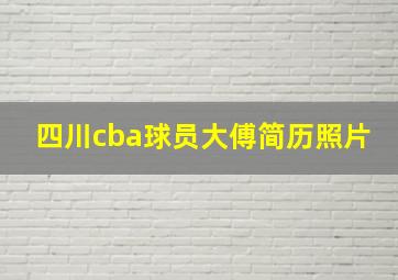 四川cba球员大傅简历照片