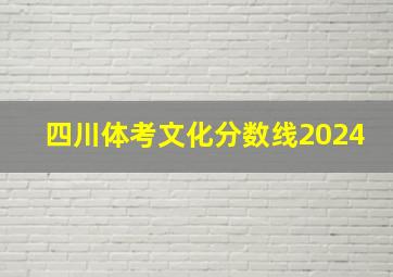 四川体考文化分数线2024