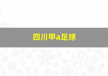 四川甲a足球