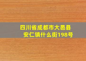 四川省成都市大邑县安仁镇什么街198号