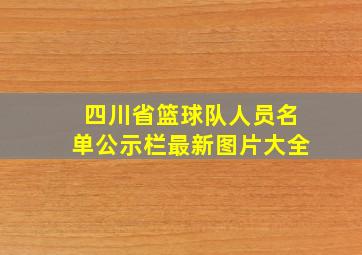 四川省篮球队人员名单公示栏最新图片大全