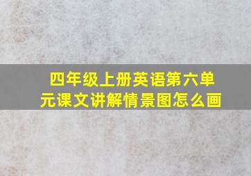 四年级上册英语第六单元课文讲解情景图怎么画