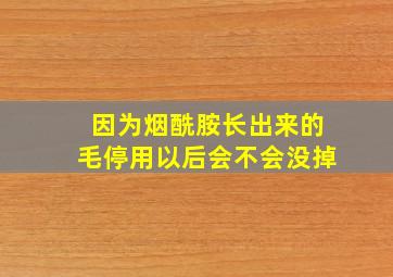 因为烟酰胺长出来的毛停用以后会不会没掉