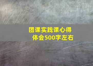 团课实践课心得体会500字左右