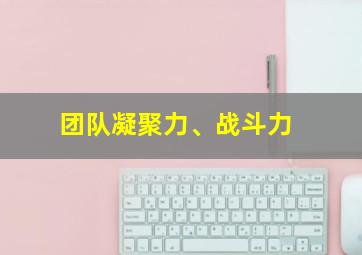 团队凝聚力、战斗力