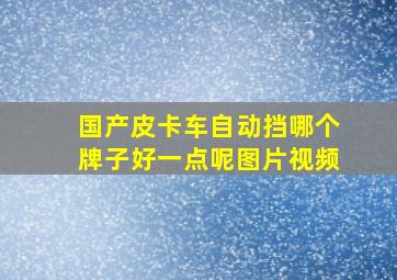 国产皮卡车自动挡哪个牌子好一点呢图片视频