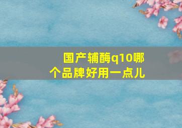 国产辅酶q10哪个品牌好用一点儿