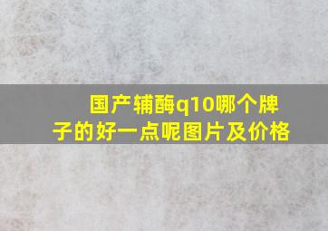 国产辅酶q10哪个牌子的好一点呢图片及价格