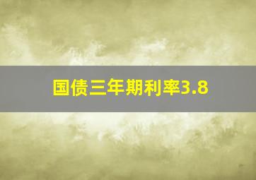 国债三年期利率3.8