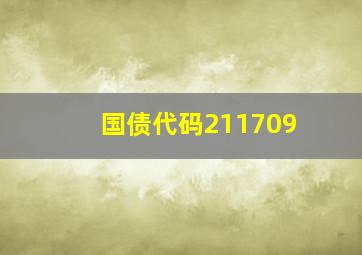 国债代码211709