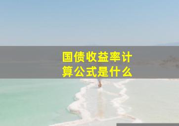 国债收益率计算公式是什么