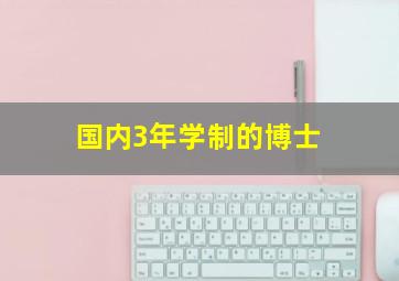 国内3年学制的博士