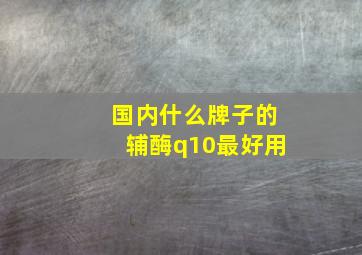 国内什么牌子的辅酶q10最好用