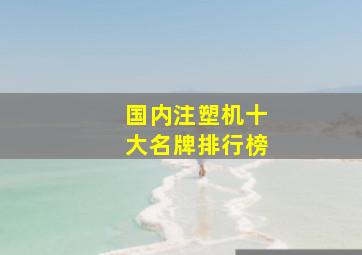 国内注塑机十大名牌排行榜