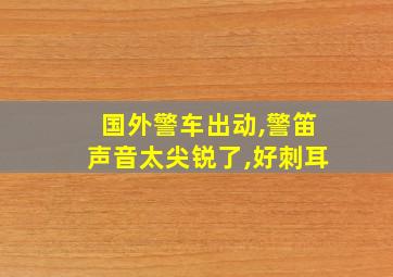 国外警车出动,警笛声音太尖锐了,好刺耳